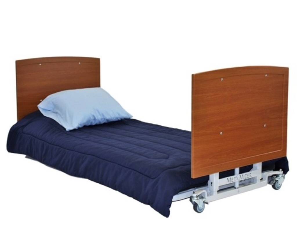 bariatric bed allcare model that can be lowered almost to ground level